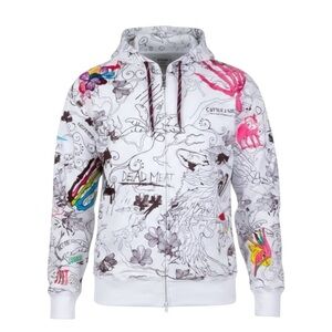 💥 Artful Dodger All-Over Print Hoodie Men’s Large‎ Rare